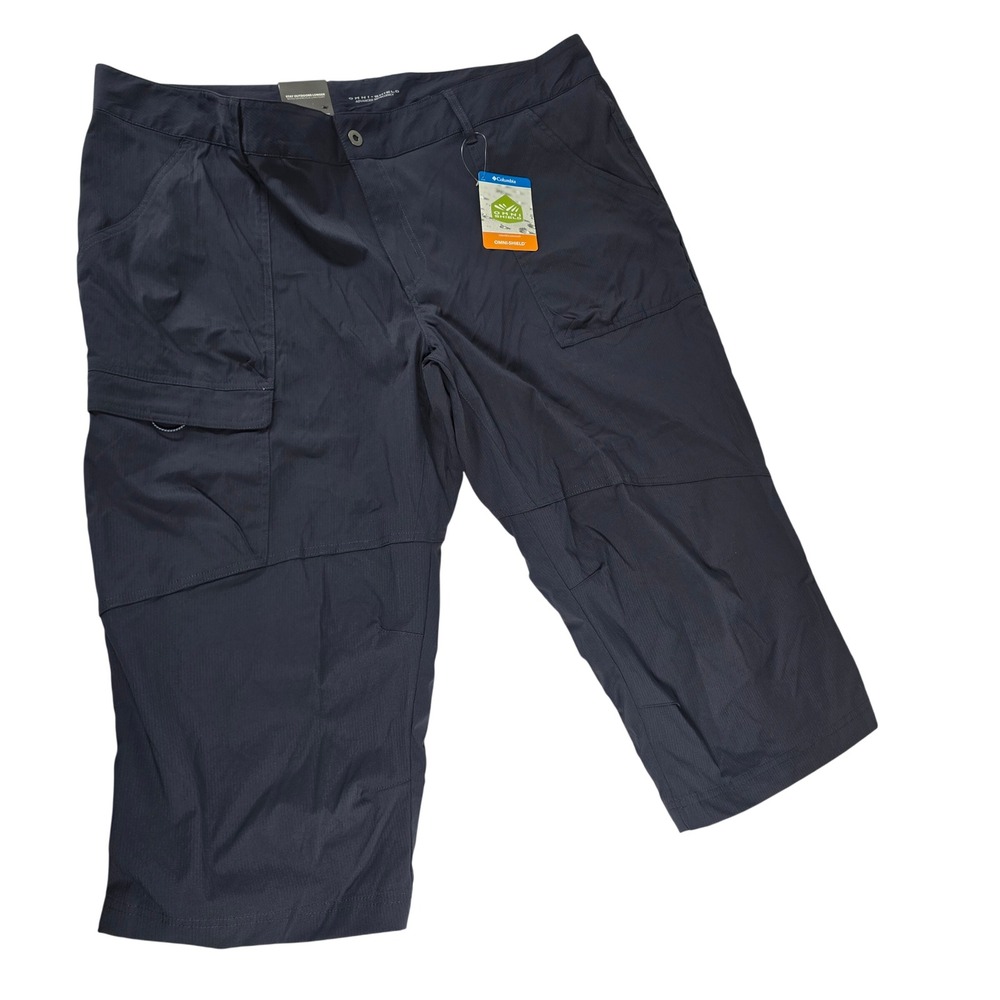 Columbia‎ Silver Ridge Stretch Capri II 22W Grey Omni-Shield Hiking Pants AW1988